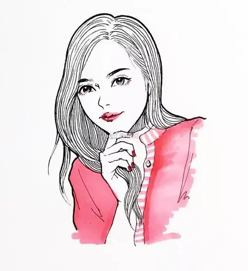 简洁风手绘头像:青春动人的插画,爱死这风格了,张张精彩