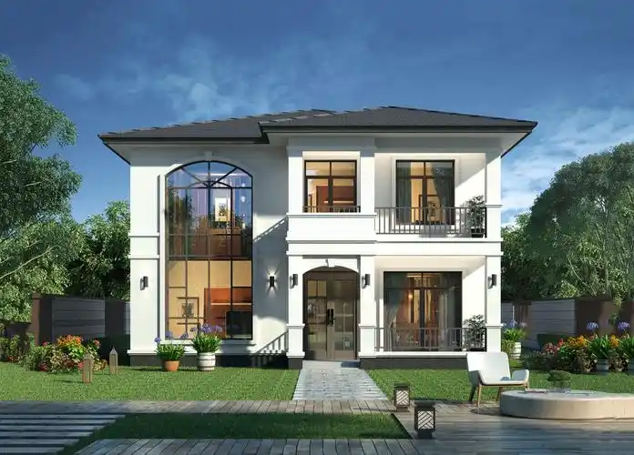 现代风格的二层美宅别墅 - 轩鼎房屋图纸