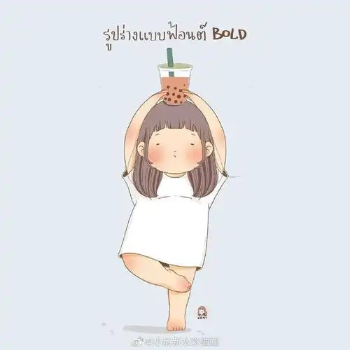 一组超级可爱的减肥小女孩插画分享!