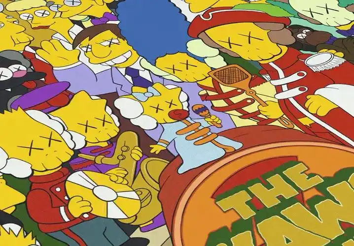 kaws联名thebeatles披头士甲壳虫乐队专辑海报ins现代装饰画