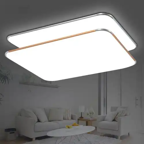 led吸顶灯客厅灯具长方形简约现代调光卧室闪电客灯餐厅房间灯饰