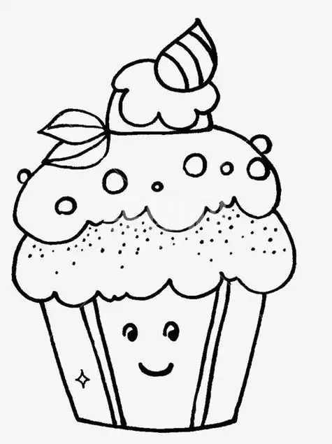 可爱甜品简笔画卡通画法