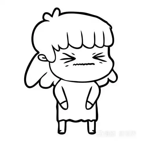 卡通愤怒女孩的矢量插图插画-正版商用图片0chxx1-摄图新视界