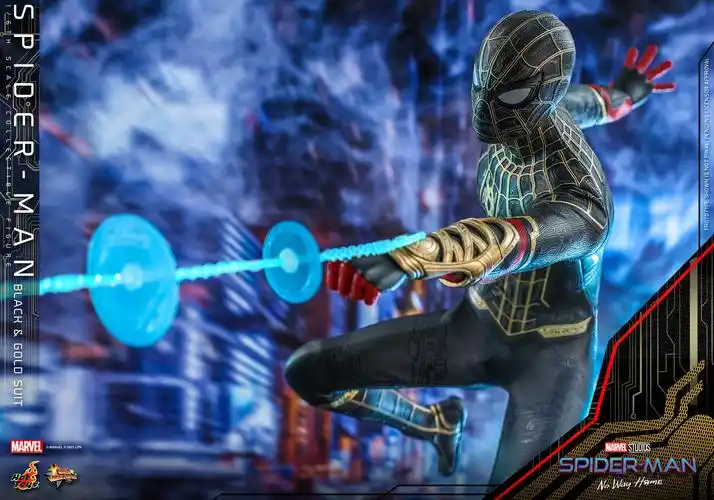 《蜘蛛侠:英雄无归》蜘蛛侠 (黑金战衣) 1:6比例珍藏人偶登场