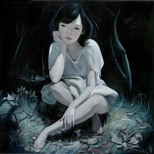 她靠鬼片找灵感,画中的女孩个个阴森,诡异让人直呼"恐怖"!