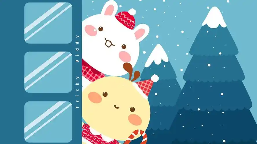 油爆叽丁圣诞节高清桌面壁纸