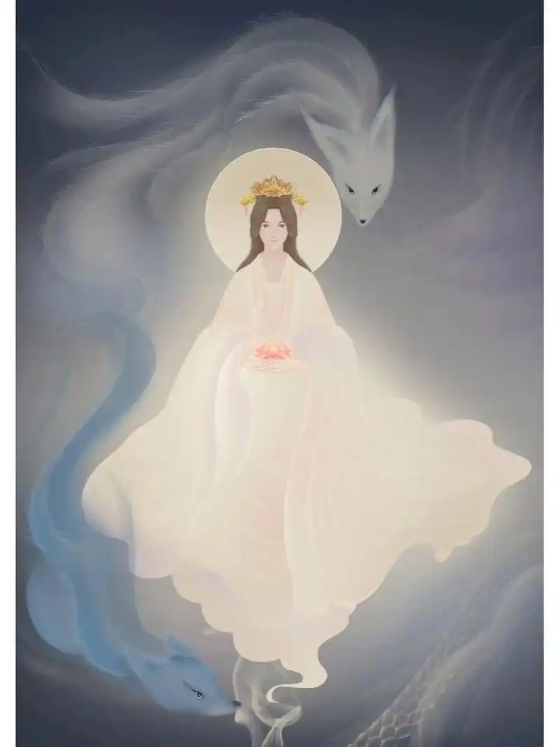 插画# #古风插画# #狐仙# #狐仙娘娘# #插画分享# #九尾狐# #寻找