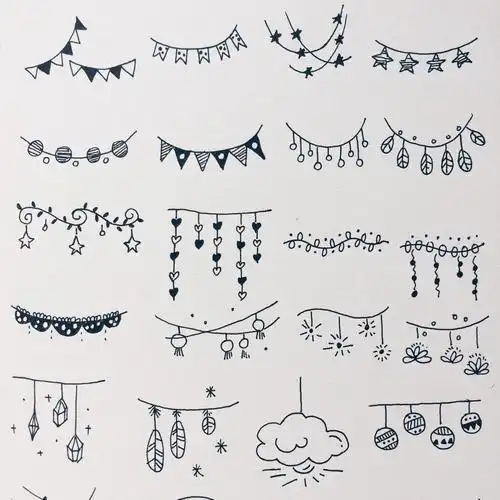 好看简单的装饰简笔画 简笔画图片大全-普车都