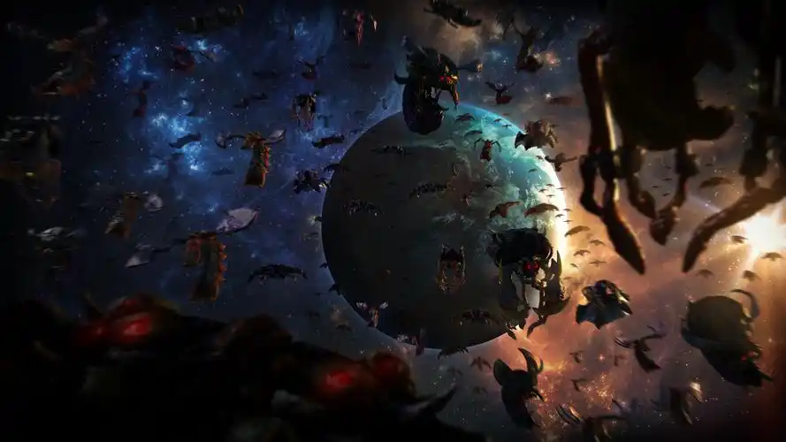 [分享]星际争霸重制版游戏内壁纸拆包,分辨率3412x1920