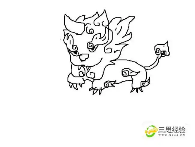 简笔画除夕的由来年兽优质