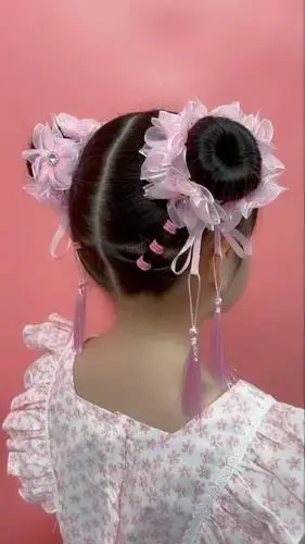 儿童编发#双丸子头发型超可爱