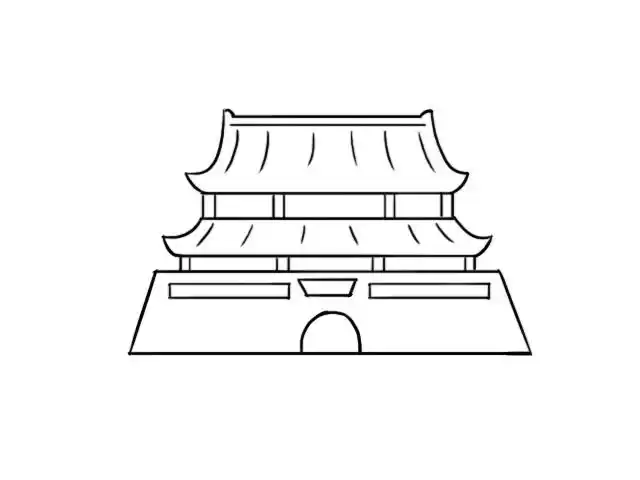 故宫简笔画故宫简笔画画法步骤