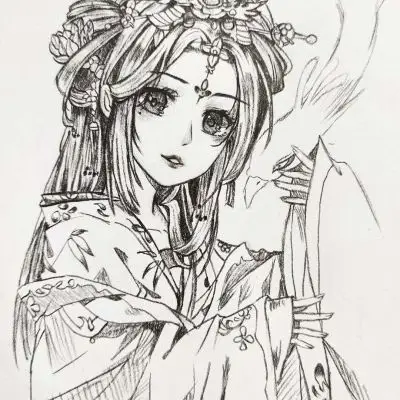 手绘古风女头像超级好看