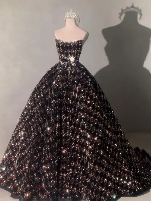 璀璨星空黑天鹅礼服至死不渝的浪漫