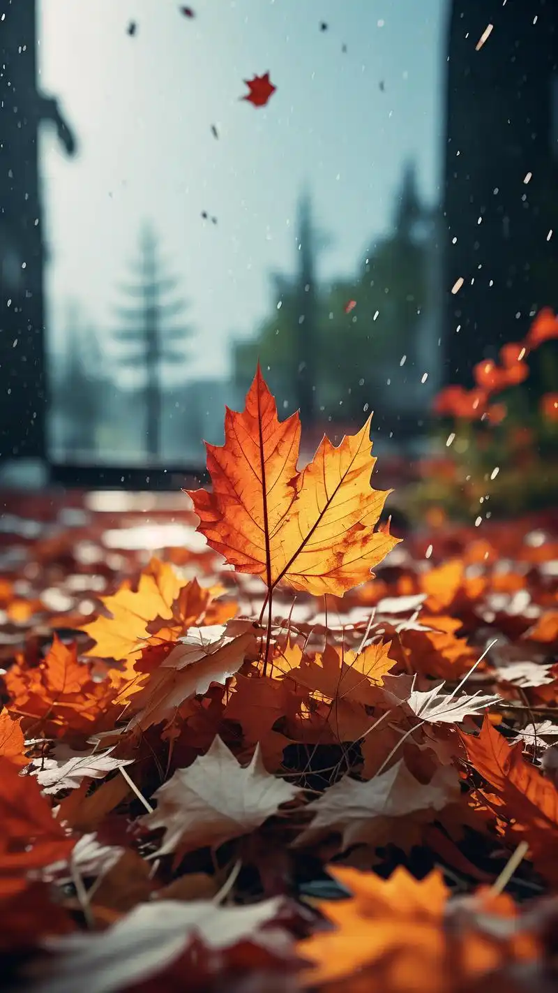 伤感落叶壁纸,每一片都藏着故事94 落叶飘零的季节,总让人忍不住