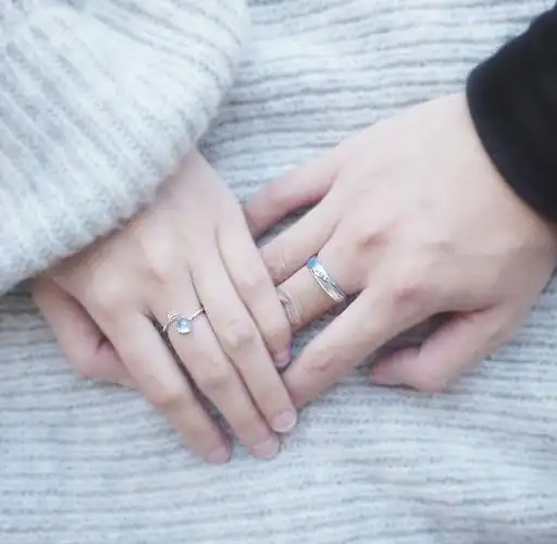 依诗蔻 设计余生有你情侣戒指一对足银简约日韩潮学生开口对戒轻奢
