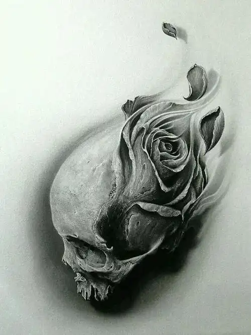 最恐怖骷髅头图片素描,37张霸气骷髅头死神图片