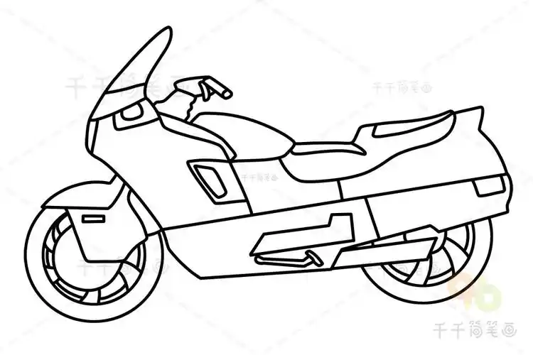机车摩托简笔画教程