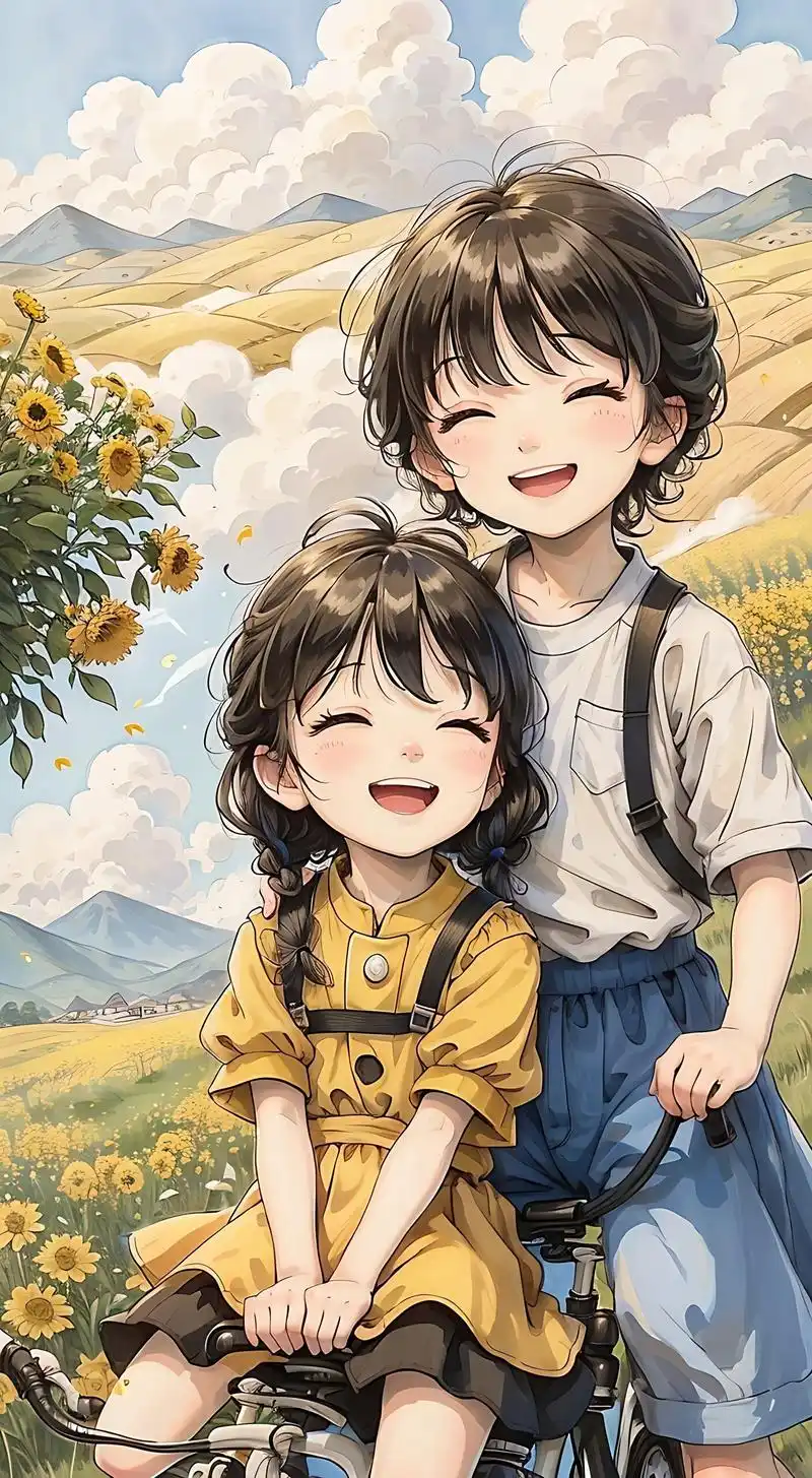 "#ai绘画 #先锋绘画#抖音图文来了 #治愈系#一起长大一起玩耍