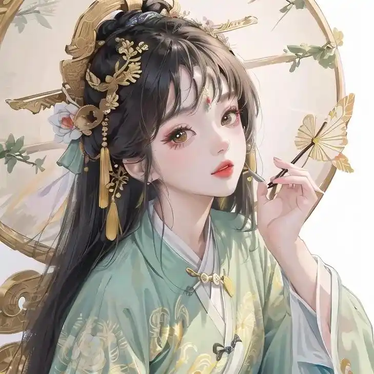 汉服小姐姐|青衣.#古风头像 #古风人物绘画 #汉服 #清冷 - 抖音