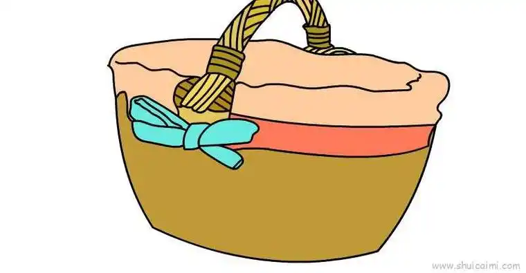 篮子儿童画怎么画篮子简笔画画法
