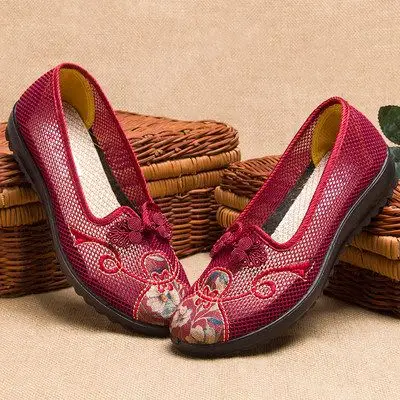 夏季新款中老年人妈妈凉鞋女平底鞋