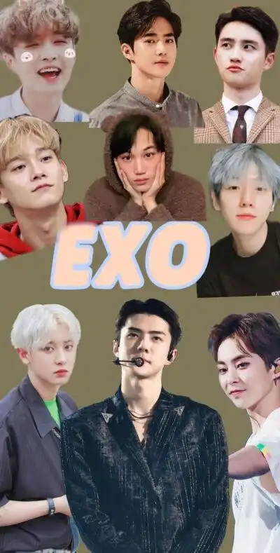 exo壁纸签名
