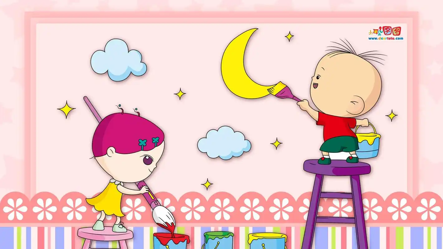 大耳朵图图可爱卡通电脑桌面壁纸