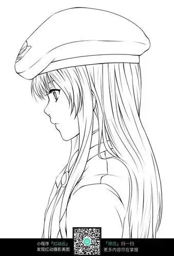 侧面抬头简笔画高清图片卡通人物怎样画简笔画坐在海边的女孩简笔画