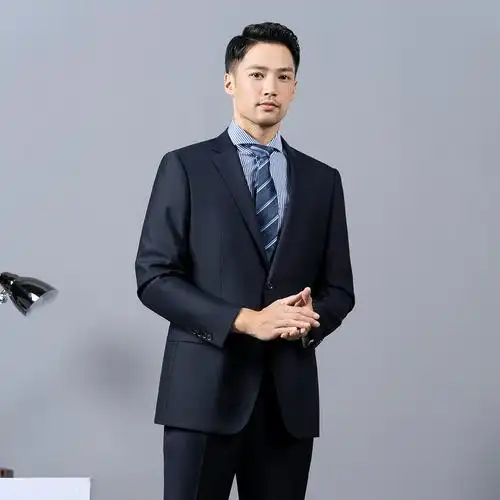 男士西装男婚礼伴郎服70%羊毛西装套装男政府企业高管工作服外套