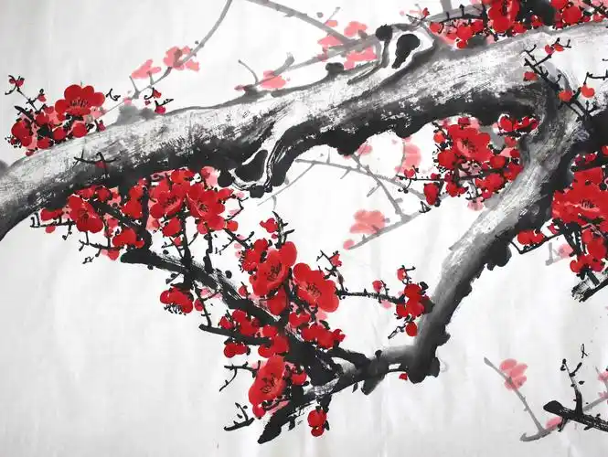 柳水平 国画《梅花》