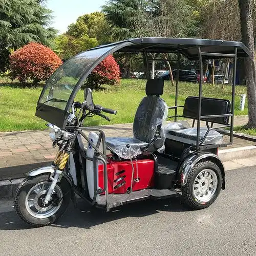 全手操作125cc残疾人老年人代步车三轮摩托车载客棚车