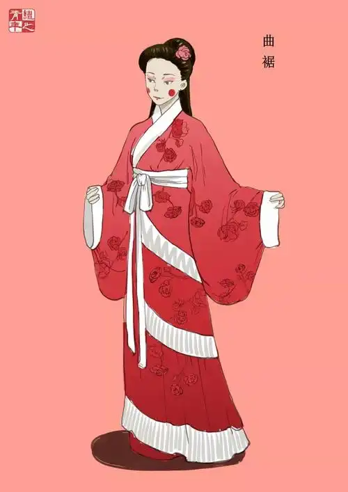 继之手绘当汉服遇见花