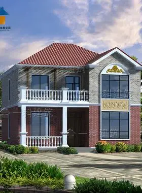 227农村别墅设计图二层小户型自建房乡村经济型自建房盖房子图纸