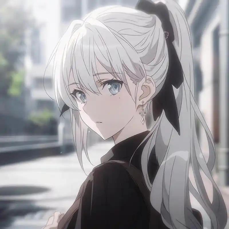 白发高马尾丨动漫女头             生成