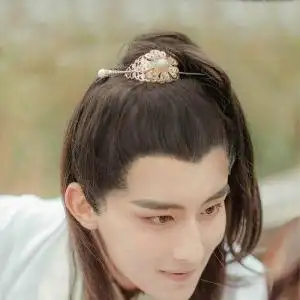 国风发冠男古风少年古装发饰花美男款头冠简约男士束发皇冠cos