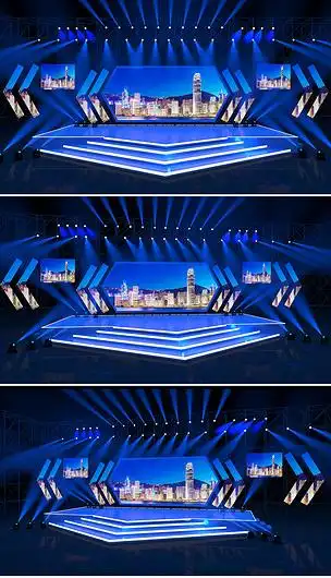 原创大气大型企业年会舞美设计舞台设计版权可商用