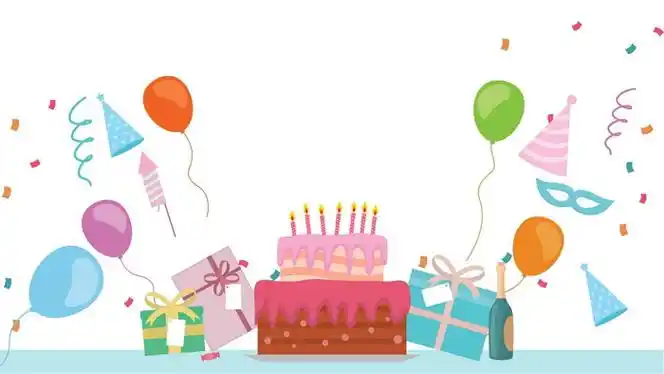 两张彩色卡通生日ppt背景图片