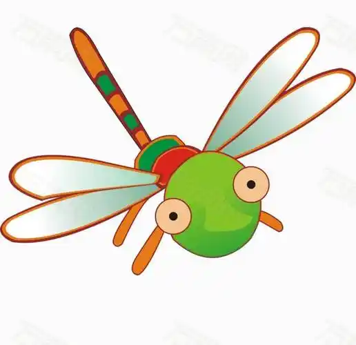 夏季卡通手绘蜻蜓png下载可爱,卡通,插画,蜻蜓