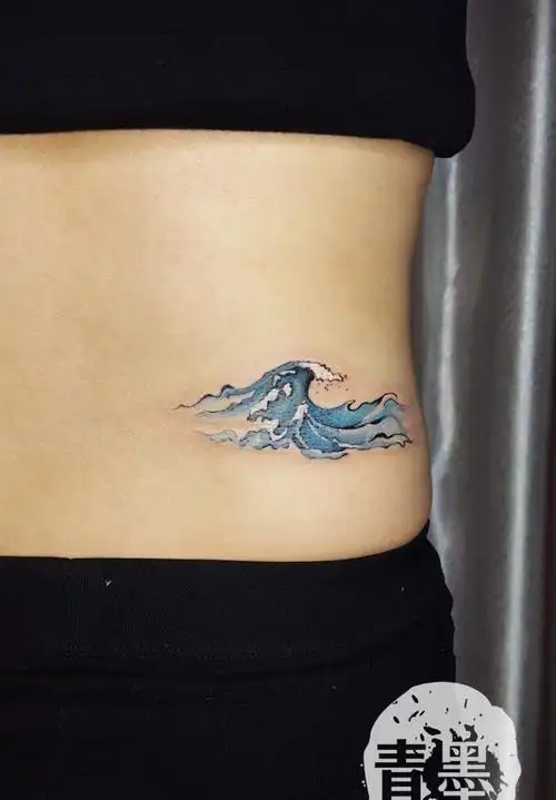 浪花_纹身图案手稿图片_赤口的纹身作品集