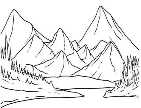 美丽大自然风景简笔画美丽大自然风景简笔画山水