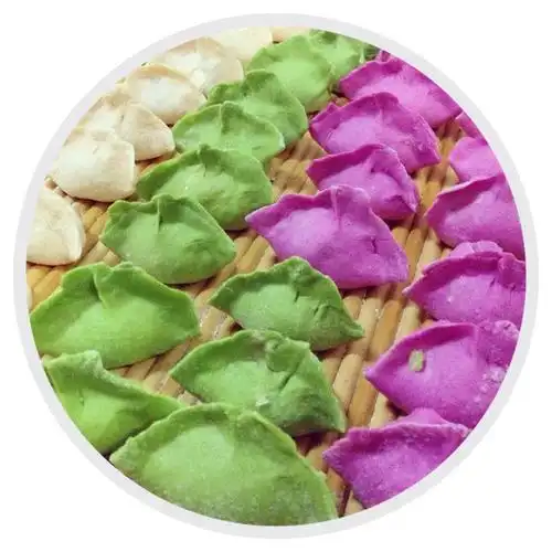 【美食】——彩色饺子