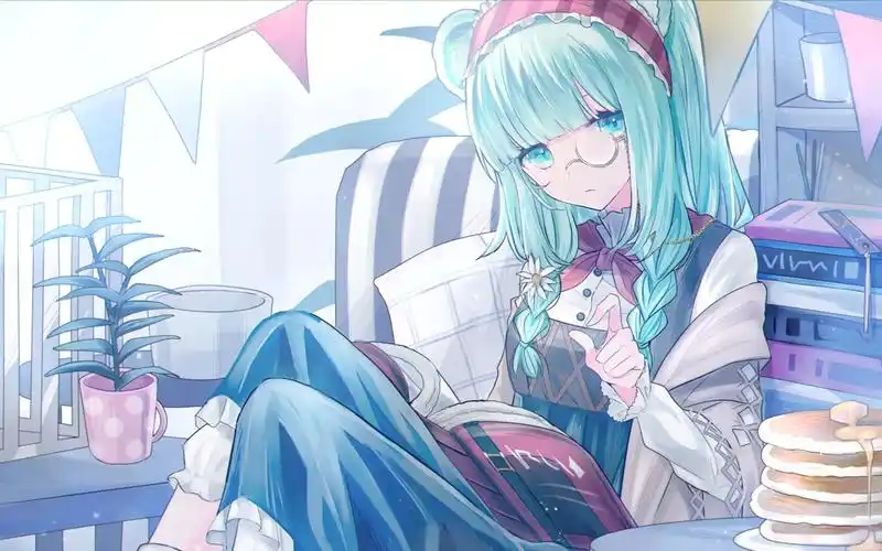 二次元女王范性感美女桌面壁纸