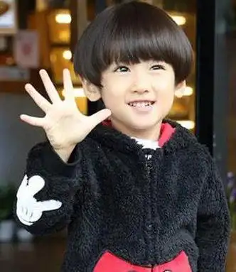 盖盖头发型男宝宝 儿童盖盖头发型图片