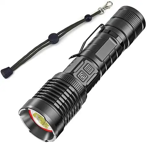 超亮 usb 可充电手电筒 xhp199 led 战术大功率手持手电筒 10000 高