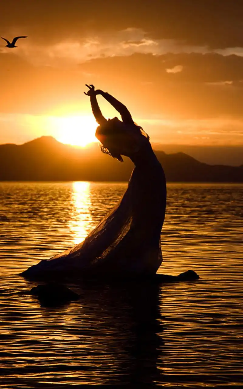 精选唯美人物剪影图片手机壁纸