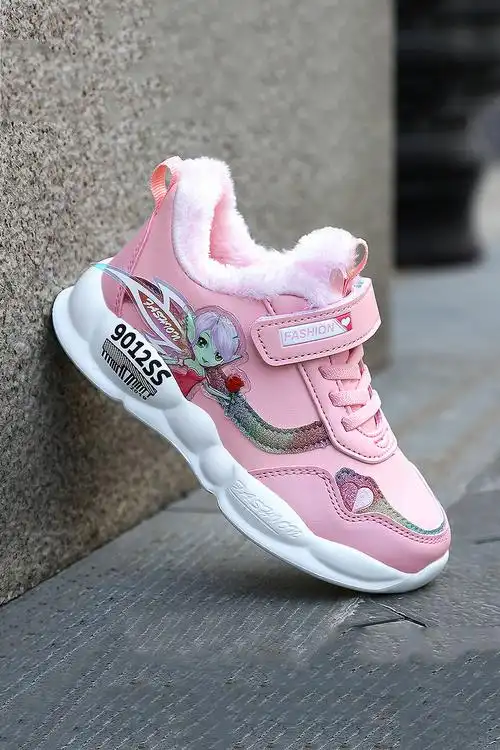 女童鞋子秋冬新款防水儿童运动鞋小女孩鞋子百搭韩版童鞋女童百搭