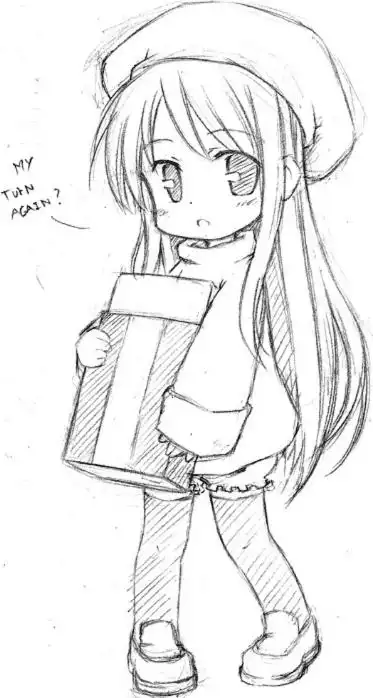 简单的画卡通人物图片画动漫人物女孩全身可爱可爱的动漫人物简笔画10