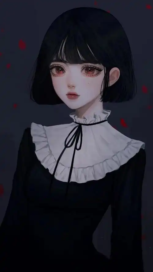 暗黑动漫御姐微丧背景图〈制作不意,拿图点赞〉(暗黑系动漫女生壁纸)