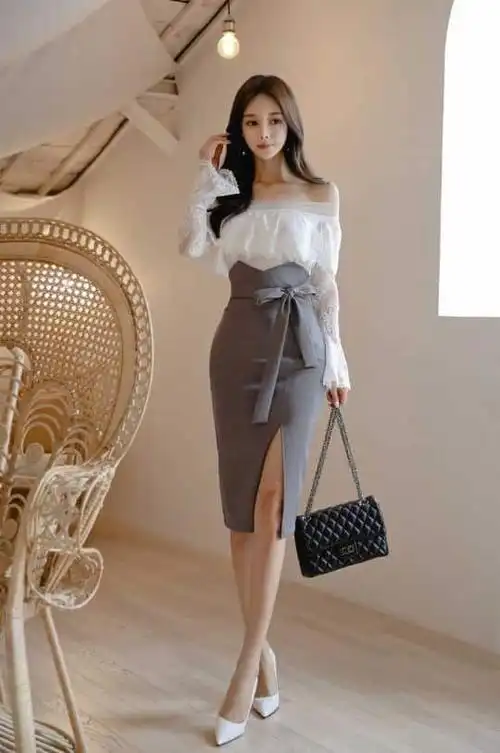 白色高跟鞋的穿搭范例25种,简简单单看图学穿搭